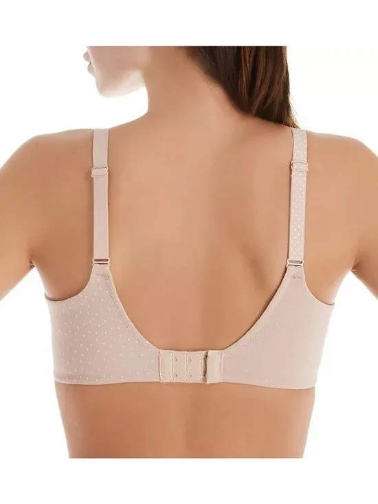 🆕WACOAL Back Appeal Wireless Seamless Unpadded Bra 36DD Beige #852303 - Picture 3 of 10